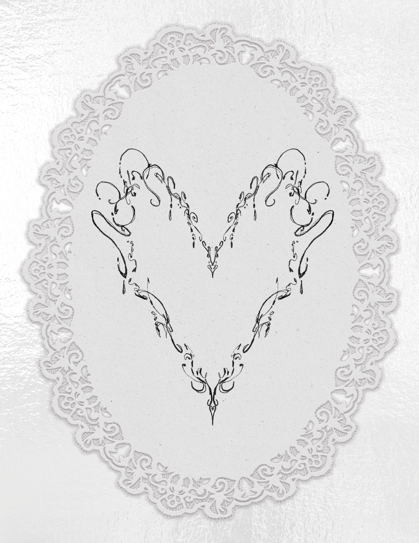 Baroque-inspired ornamental Heart