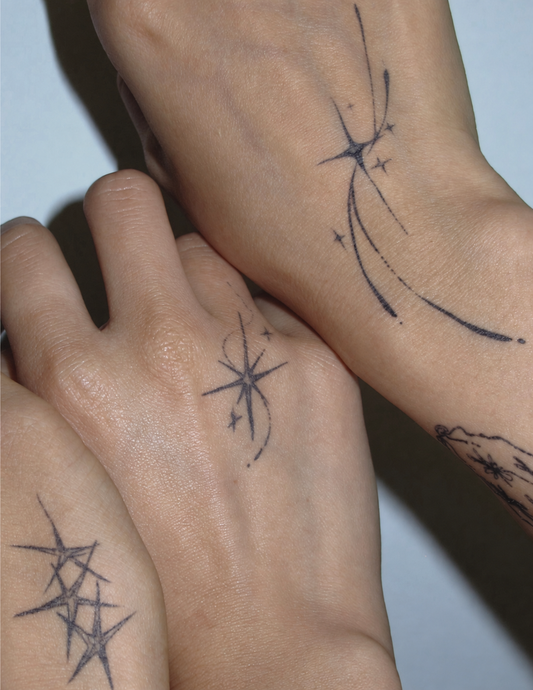 Tiny Stars — 2 Tattoo Sheets in One Pack